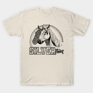 Silver Prince Horse Buffalo Bill Wild West Western Cowboy Retro Comic T-Shirt